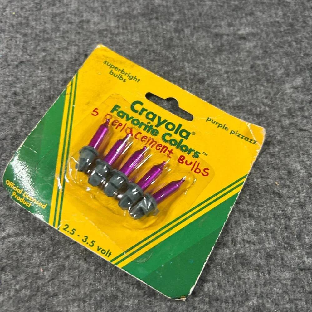 Crayola Favorite Colors Superbright 5‎ Replacement Bulbs Purple Mini Lights 1996